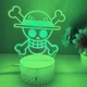Акриловый 3D Светильник RGB Ван Пис Монки Д. Луффи One Piece Monkey D. Luffy 18 см - изображение 1