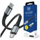 Кабель 3mk Hyper Cable N-SERIES USB-C to Micro USB 3m QC 3.0 5V/2A 10W Black (5903108739207) - изображение 1