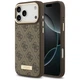 Чохол Guess 4G Logo Plate для iPhone 17 Pro Max Brown with MagSafe (GUHMP17XU4GPRW) - зображення 1