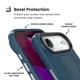 Чехол Speck Presidio2 Grip для iPhone 17 Air Deep Sea / Silver Metallic / Spell Blue with MagSafe (150967-3261) - изображение 4