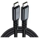 Кабель 3MK Hyper Cable N-SERIES USB-C Thunderbolt 4 1m 48V/5A 40Gb/s 240W 8K60Hz Black (5903108682008) - изображение 2