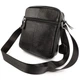 Мужская кожаная сумка через плечо Tiding Bag M38-10131A 18×21×7 черная — компактный мессенджер для документов и телефона - изображение 4