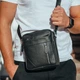 Мужская кожаная сумка через плечо Tiding Bag M38-10131A 18×21×7 черная — компактный мессенджер для документов и телефона - изображение 8