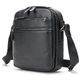 Чоловіча шкіряна сумка через плече Tiding Bag 711511 23×26×8 чорна — місткий месенджер з кишенями для документів і телефону - зображення 1