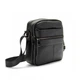 Мужская кожаная барсетка через плечо Tiding Bag BON6165 19×22×5 черная — компактная сумка с карманами для документов и телефона - изображение 1