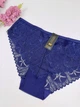 Кружевные слипы с портупеей сзади 2Р0053, XXL (ОБ 100-113), Синий - изображение 2