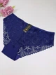 Кружевные слипы с портупеей сзади 2Р0053, XXL (ОБ 100-113), Синий - изображение 3