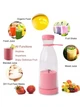Блендер портативний шейкер-пляшка 40 Вт 380 мл рожевий бездротовий смузи 380 мл (Ручной мини шейкер) - зображення 5