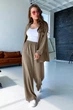 Жіночий костюм з турецького котону з сорочкою та брюками Seventeen S-M Коричневий (2000000167367) - изображение 1