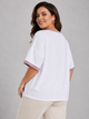 Футболка женская one size батал с завязкой лиловая (N307) - изображение 2