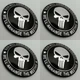 Наклейки для колпачков с логотипом PUNISHER каратель 56 мм череп - изображение 1