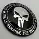 Наклейки для колпачков с логотипом PUNISHER каратель 56 мм череп - изображение 3