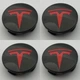 Колпачки на литые диски Tesla 6005879-00-A 57 мм 50 мм черные красные заглушки в диски тесла - изображение 2