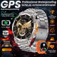 Мужские смарт часы тактические GPS AMOLED с компасом барометром Bluetooth звонки контроль сна пульса давления - изображение 1