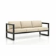 Диван металевий у стилі Лофт Loftaro Sofa Dim Steel 101 бежевий 200 × 70 × 80 см - зображення 2