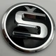 Эмблема Skoda 79 мм 80 мм значок Octavia Tour, A5,Fabia,Rapid, Superb 5J0853621AAUL хром черный (шкода) - изображение 1