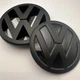 Эмблемы VW комплект 2 шт перед-зад GOLF 5 гольф капот багажник черные матовые 5nd853630 1T0853601A - изображение 7