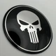 Наклейки для колпачков с логотипом PUNISHER каратель 65 мм череп металлические - изображение 4