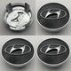 Колпачки Hyundai Elantra Santa Fe Sonata Tuscon 529603K250 60 мм 55 мм черные заглушки в диски хюндай - изображение 1