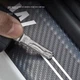 Защитная пленка накладка на пороги Touran Volkswagen фольцваген Черный Карбон наклейки светоотражающие тоуран - изображение 7