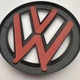 Комплект захисних накладок на штатні емблеми VW перед-зад Golf V Golf 5 Гольф 112 мм 128 мм чорні - зображення 8