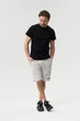 Мужские хлопковые шорты серый BASE SHORTS Grey в стиле Casual - изображение 3