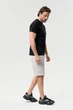Мужские хлопковые шорты серый BASE SHORTS Grey в стиле Casual XL - изображение 3