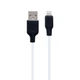 Кабель USB Hoco X21 Plus Silicone Lightning 2m Черно-Белый - изображение 1