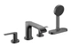Змішувач hansgrohe Vivenis врізний на край ванни 4 отв з sBox, Brushed Black Chrome (75444340) - изображение 1