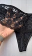 Трусики стринги Biweier высокая посадка кружево черный XXL 54 31072 - изображение 4