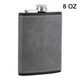 Фляга для напоїв 8 oz (200 мл) нержавіюча сталь з оздобленням під шкіру, сірий - зображення 3