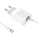 Мережевий зарядний пристрій Hoco C80A 20W PD QC3.0 USB + USB-C кабель Type-C to Lightning (1м) — White (741425) - зображення 3