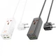 Мережевий подовжувач Hoco AC10A 2U 1P 2C 65W (1.5м) — White (785031) - изображение 2