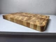 Торцевая разделочная доска из дуба 37×25×3 см — деревянная кухонная доска для мяса, овощей и сервировки - изображение 2