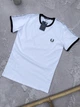 Мужская футболка - поло Fred Perry на лампасах 204801 L белый - изображение 2