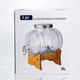 Лимонадник бочка з краном на підставці диспенсер скляний 5 л лимонадниця банку з краником для напоїв соків махіто компотів коктейлів вина - зображення 7
