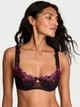 Комплект Cherry Pop Embroidery Uplift Balconette Bra Victoria’s Secret Чорний 36D-M - изображение 5