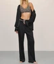 Пижама Сатиновая (рубашка + брюки) Victoria's Secret Glazed Satin Shine Long Pajama Set S Regular Черный - изображение 2