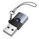 Перехідник Hoco UA46B USB Male to Type-C female USB3.0 Сірий - зображення 1