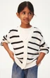 Кардиган вязаный для девочки H&M 1236362-003 122-128 см (6-8 years) черный, белый - изображение 3