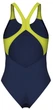 Купальник закритий для жінок Arena BREATH SWIMSUIT V BACK LB Чорний 36 (008330-760-36) - зображення 4