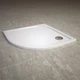 Поддон для душевой кабины SANSWISS Tracy 80x80x3см полукруглый искусственный камень без сифона белый WAR55080004 - изображение 2