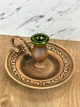 Подсвечник-блюдце для дома глиняный (керамический) 9 см Гражда Коричневый - изображение 5