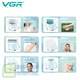 Епілятор VGR 6 в 1 V-733 BLUE 12 насадок IPX7 LED дисплей - зображення 4