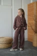 Мусліновий костюм, must-have штани+сорочка мод ДОЕ-021, Молочний шоколад, 134-140 - изображение 5