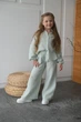 Мусліновий костюм, must-have штани+сорочка мод ДОЕ-021, Ментол, 122-128 - изображение 1