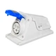 Силовая розетка 2P+E 16А 230В стационарная IP44 синяя [GW62477] IEC 309 HP GEWISS - изображение 1