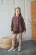 Мусліновий костюм, must-have для маленьких модниць мод ДОЕ-020, Молочний шоколад, 134-140 - изображение 1