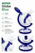 Бонг стеклянный Globe Blue с диффузором 14 мм 18 см - изображение 2