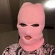 Теплая вязаная балаклава WS Розовая One size Акриловая пряжа - изображение 4